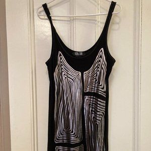 Vena Cava black cotton dress with metallic design